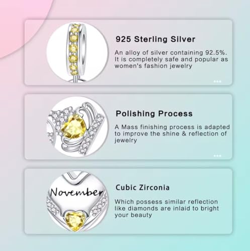Abalorio de plata de ley 925 con cristal azul de alta joyería para pulseras europeas 2
