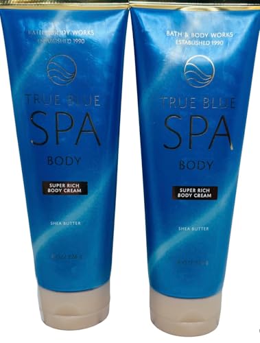 Bath & Body Works True Blue Spa Super Rich Body Cream 8 Ounces Pack of 2
