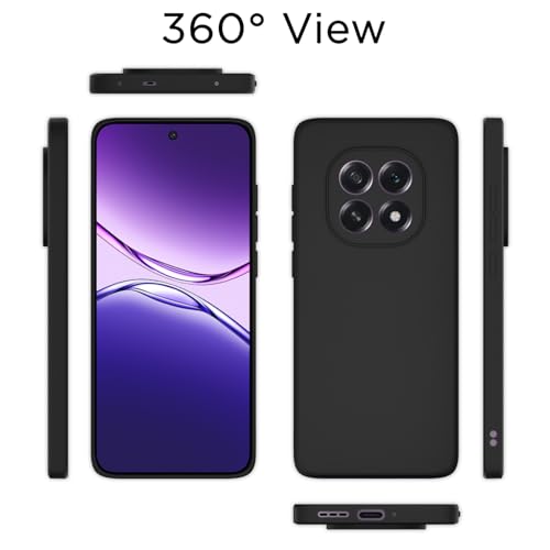 Image of Outlouders Back Cover for Oppo F29 5G | Camera Protection | Durable Soft Matte Silicone Bumper Case (Black)