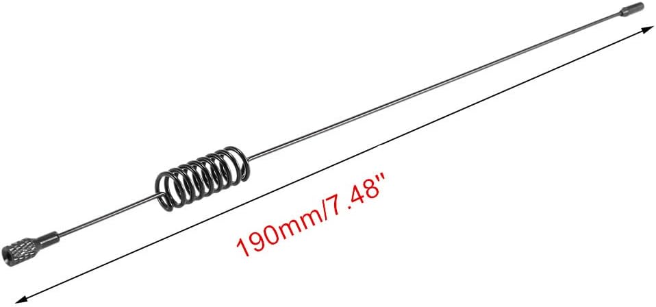 11.42" & 7.48" Metal RC Antenna, RC Car Parts Decoration Accessories for 1/10 TRX-4 TRX4 Ford Bronco D90 D110 Tamiya CC01 Axial SCX10 90046(Black)
