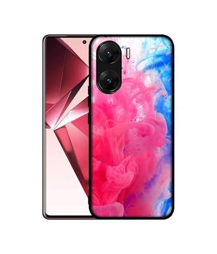 Image of Fractal Paint Design Premium 2D Printed Metal Back Case Cover for Vivo V29E 5G