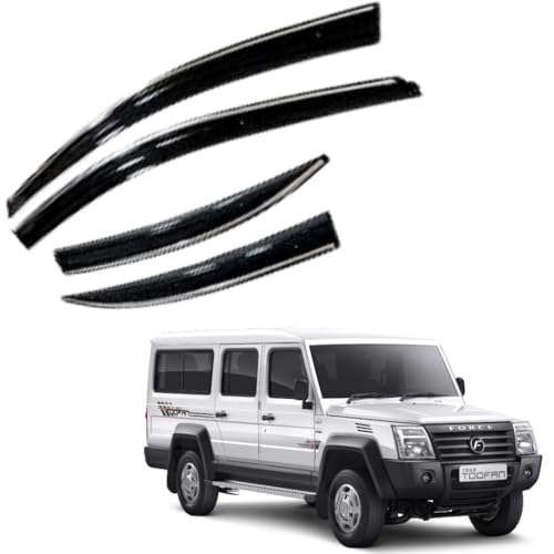 Image of CAR SAAZ Chrome Line Door Visor for Toofan (Set of 4Pcs) | Rain Guard | Wind Deflector