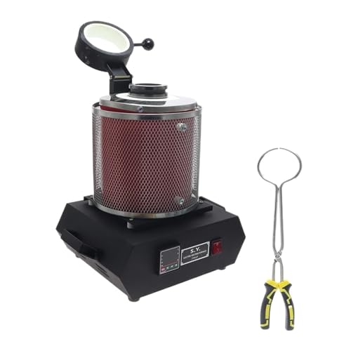 Horno De Fusión De Oro De 1/2/3 Kg, Horno Portátil For Fundir Metales, Crisol De Cuarzo For Oro, Plata Y Aluminio. Fundicion Rapida Eficiente(1KG)