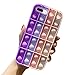 Herbests Custodia Compatibile con iPhone 7 Plus/8 Plus Cover Stress Relief Toy Custodia Morbida in Silicone Bubble Sensory Fidget Cover TPU Bumper Antiurto Antistress Case, Rosa viola