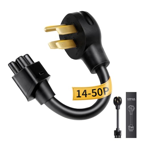 WenStorm NEMA 14-50 Adapter for Tesla Gen 2 Mobile Connector 240V 32A Heavy-Duty Charging Plug Fast Level 2 Charger Adapter for Tesla Model 3 S X Y - Safe and Durable (14-50P)