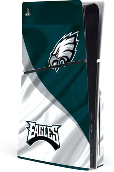 Skinit Decal Gaming Skin Compatible with PS5 Slim Disk Console - Officially Licensed NFL Philadelphia Eagles Retro Logo Design