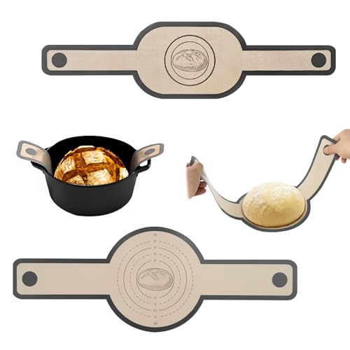 Pmueuff 2 Pezzi Tappetino Silicone Forno, Tappetino da Forno in Silicone per Forno Olandese, Tappetino da FornoRiutilizzabile Cinghie Pane Tappetino Silicone