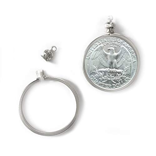 25 Cent/USA Quarter Coin Holder Bezel ~ for Charm, Necklace, Pendant, Display
