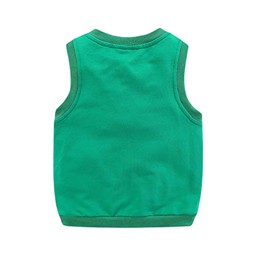 Mud Kingdom Toddler Boys Vests Outerwear Cute Animal Bus 3T Green #TOP1