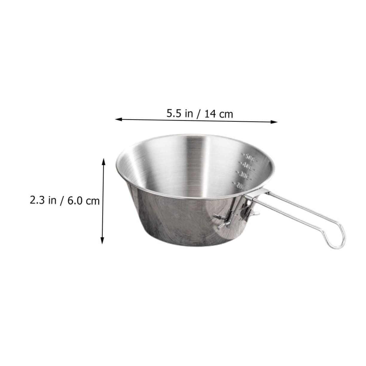 HANABASS Metal Camping Bowl Handle Sturdy Outdoor Picnic Bowl Lightweight for Hiking Outdoor Activities