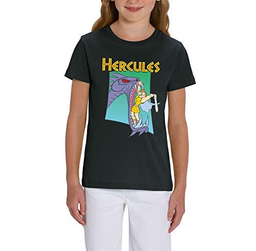 Disney's Hercules Hydra Fight Children's Unisex Black T-Shirt Cover