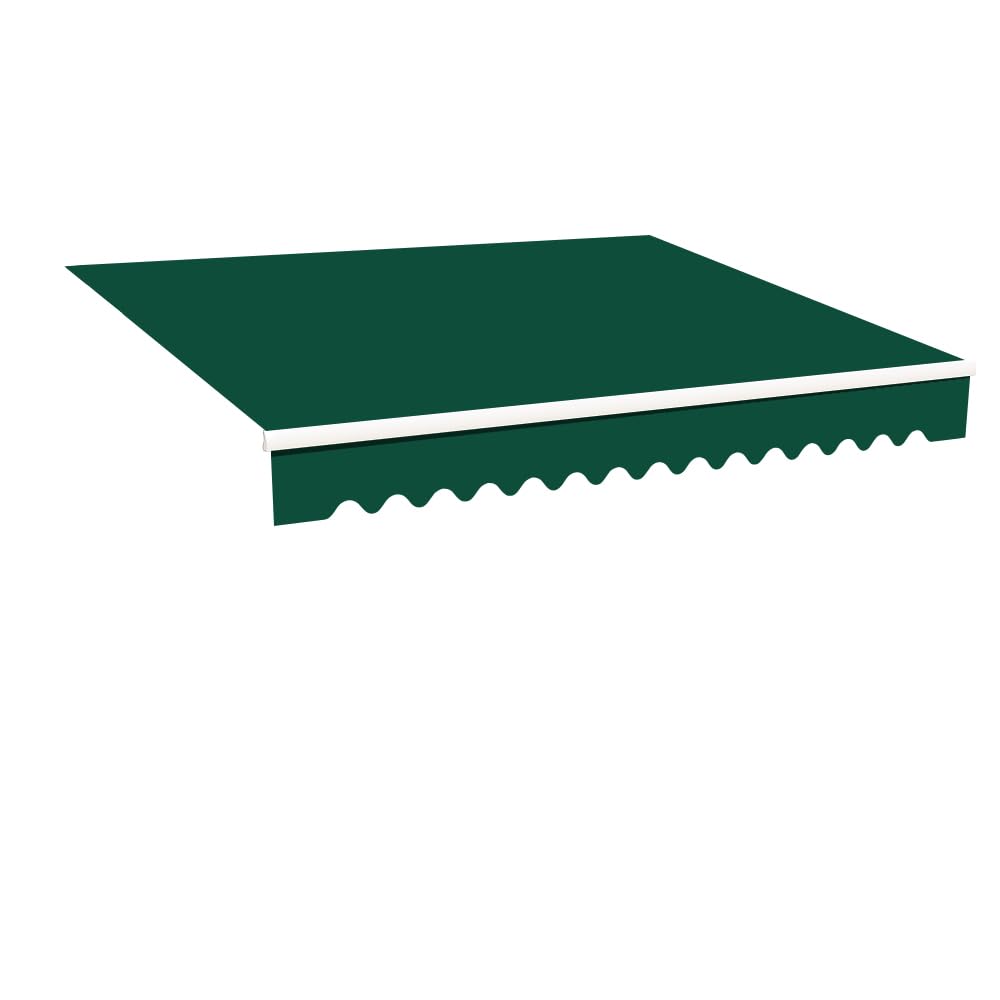 Green Bay 3x2.5m Garden Awning Replacement Fabric Top Cover Front Valance Green โ image 1