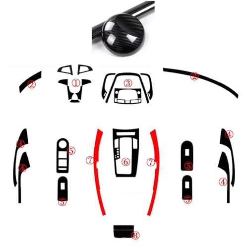 Autocollants en carbone 5D pour masquer les rayures de console Buick Lacrosse
