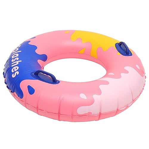 TOYANDONA Flotador con asa Diver Hinchable Flotador Piscina Summer Tubo de la Piscina Anillos de Piscina inflables Tubo de Anillo de natación Accesorio de natación de polivinilo Rosa