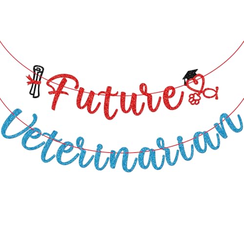 Future Veterinarian Banner, Vet Decorations, 3.8 ft Pre-strung