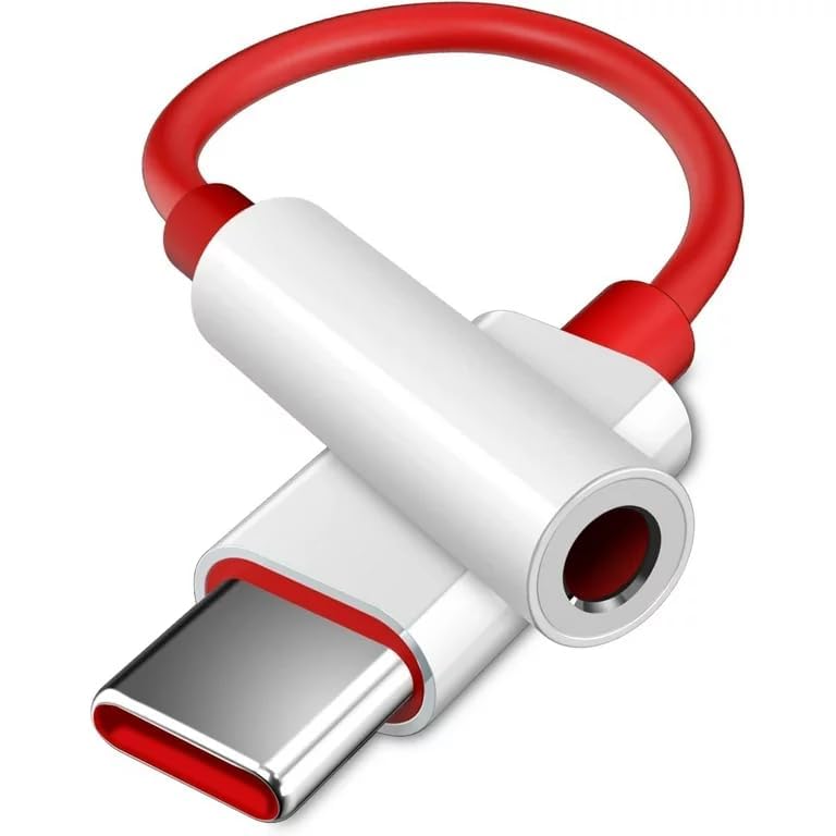 RODMED One.Plus USB C to 3.5mm Headphone Jack Adapter Stereo Audio Type C Aux Earphone Dongle Compatible with OnePlus 9 Pro 10T 10 PRO 11 11R 12R 12 (C to 3.5mm) Red-image-31