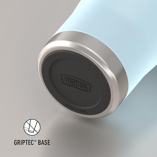 Image of THERMOS Icon Series 24oz Stainless Steel Tumbler with Slide Lock Lid, Leakproof, Fits Cupholder, Dishwasher Safe, Griptec Non‑Slip Base, Keeps Drinks Hot 6 Hrs /Cold 22 Hrs, Glacier