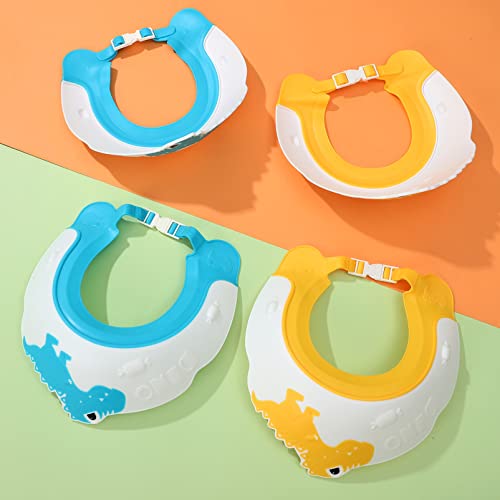 Image of 4Pcs Shower Caps Shower Crown Adjustable Bath Hat Cute Shampoo Cap Bath Shower Ear Covers for, Hair Washing Cap for