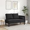 vidaXL Chaise Lounge con Cuscini Nero in Velluto, divano letto, divano imbottito, seduta da soggiorno, dormeuse, seduta da salotto, divano 2 posti #1