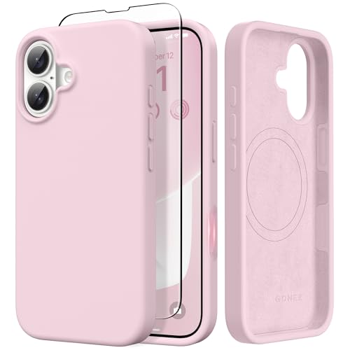 Coque iPhone 17 antichoc rose silicone liquide MagSafe et verres