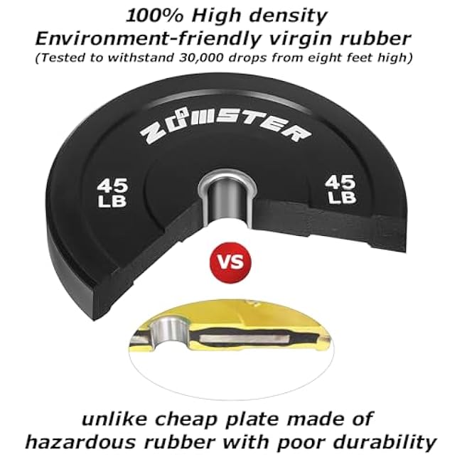 Bumper Plate Olympic Weight Plate Bumper Weight Plate with Steel Insert Strength Training Weight Lifting Plate