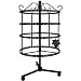 MyGift 4 Tiers Black Rotating Spin Table 92 Pairs Earring Organizer/Jewelry Display Stand