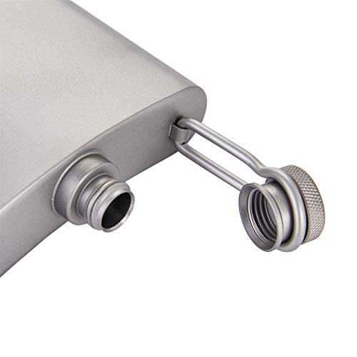 Fire-Maple Bacchus Titanium Hip Flask | 200Ml / 6.7 Fl Oz Ultralight Pocket Canteen For Camping, Travel, Sport Events & Outdoor Trips | Curved Shape With Secure Screw Top, Filler Funnel, And Pouch #TOP4
