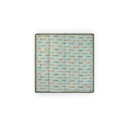 Image of Little Unicorn 5'x5' Outdoor Family Picnic & Beach Blanket | Durable & Water-Resistant Fabric | Compact Fold & Easily Wipes Clean | Zipper Pocket (Minnow Pond)