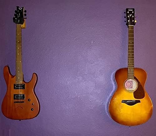 Top Stage 5-Pack Guitar Wall Mount Hanger Guitar Hanger Wall Hook Holder Stand for Bass Electric Acoustic Guitar Ukulele (5-Pack, Hangers) (Natural)