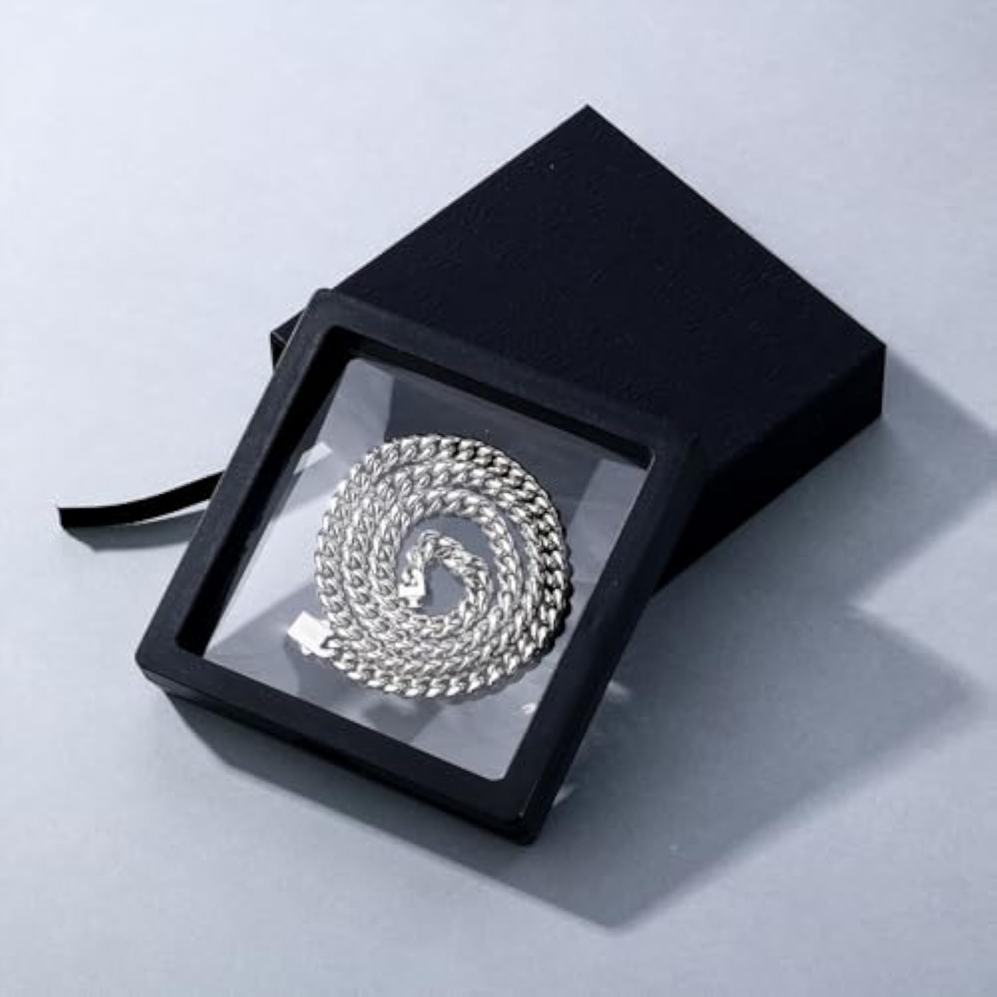 Men's Cuban Link Chain in Silver Stainless Steel