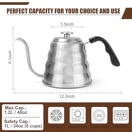 Stovetop Gooseneck Kettle with Thermometer