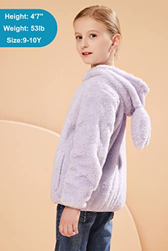Image of SOLOCOTE Boys Girls Sherpa Fleece Coats Long Sleeve Full Zip Kids Jacket
