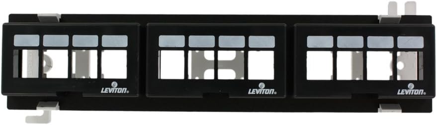 Leviton QuickPort 12-Port Multimedia Patch Block with Mounting Bracket, 47689-QP
