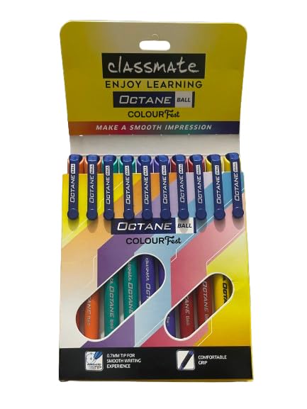 Image of Classmate Octane Colour Fest Ball Pen Set, Multicolour, Smooth Writing Experience pack of 1