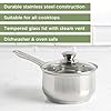 Ecolution Stainless Steel Sauce Pan, Encapsulated Induction Ready Cooking Pot with Glass Lid, Oven Safe, Dishwasher Safe Soup Pot, 2-Quart #1