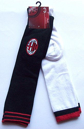 2 PAIA CALZE LUNGHE MILAN UFFICIALI bambino misura...