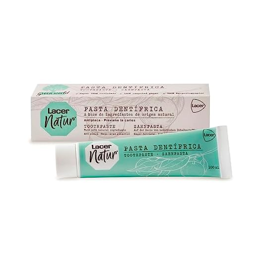 LACER NATUR - Pasta Dental 100ml, Origen Natural, Anticaries y Antibacteriano, Pasta de Dientes Antiséptica, Antioxidante, Con Flúor, Sin Gluten
