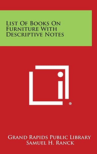 List of Books on Furniture with Descriptive Notes