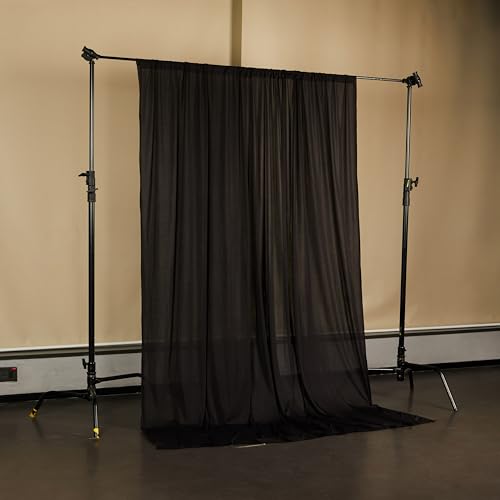 Image of Amazon Basics Professional Black Screen Backdrop Cloth (8x9 ft) | Suitable for Photography, Photoshoot, Product Photography, Live Streaming, Zoom Meetings, VFX Editing | Pack of 1 (Black)