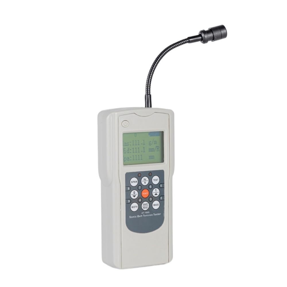 NURII AT-180S, Digital Belt Tensiometer, 10HZ-680Hz Belt Tension Tester, Transmission Belt Automotive Belt Tightness Tensiometer