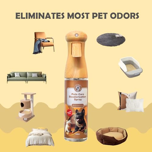 Image of Odor Eliminator for Pets - Enzyme Cleaner & Deodorizer Spray for Cat and Dog Urine, Carpet, Litter Box, and Home - Pet Pee Smell Remover（8.45 FL Oz）