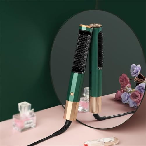Plancha para el cabello 2 en 1 Hot Comb, plancha eléctrica y rizador de pelo, plancha alisadora miniatura 3