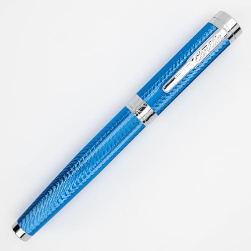 Bolígrafo Conklin Herringbone Signature azul con acabados de alta calidad