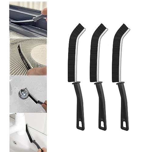 Image of Yikko 3PCS Gap Cleaning Brushes, Multifunctional Use Hard-Bristled Crevice Cleaning Brush for Household, Hand-held Groove Deep Cleaning Brush for Bathroom Kitchen Floor Tiles Window Door Slots (3)