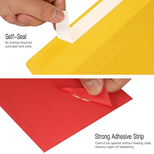 45-Pack-10-Self-Seal-Business-Envelopes-4-18-X-9-12-Inches-Square-Flap-Envelopes-with-Peel-Seal-Assorted-Colors-Windowless-45-Count