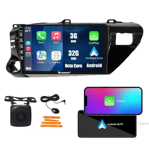 CarPlay Android Auto Navegación Estéreo GPS Radio Cámara Marcha atrás Display 10