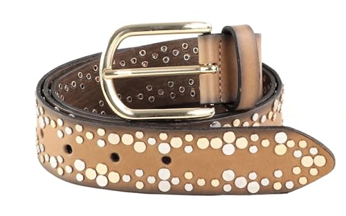 Ceinture en cuir marron Vanzetti 35mm idéale pour valoriser un pantalon chino ou un jean denim