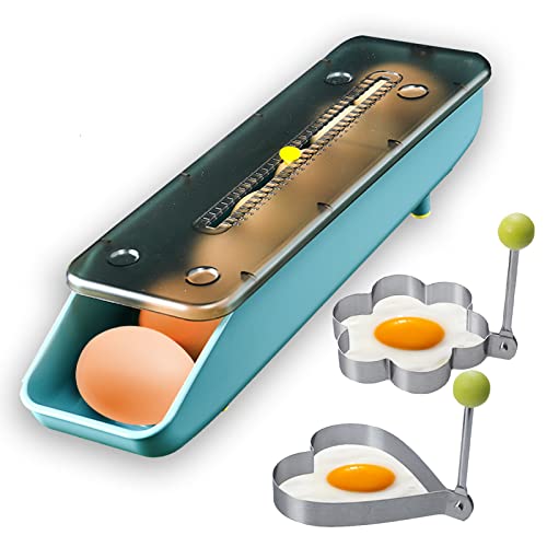QeeHeng Stackable Refrigerator Egg Holder with Auto-Scrolling System, 14-Count Fresh-Keeping Storage Container
