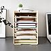PUNCIA 7Tiers Madera Organizador de Papel A4 de Oficina para Soporte de Archivos de Escritorio Bandeja de Cartas y Estante de Almacenamiento de Documentos