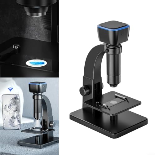 Microscopio industrial 2000X USB con enfoque manual y luz LED para laboratorio textil 5